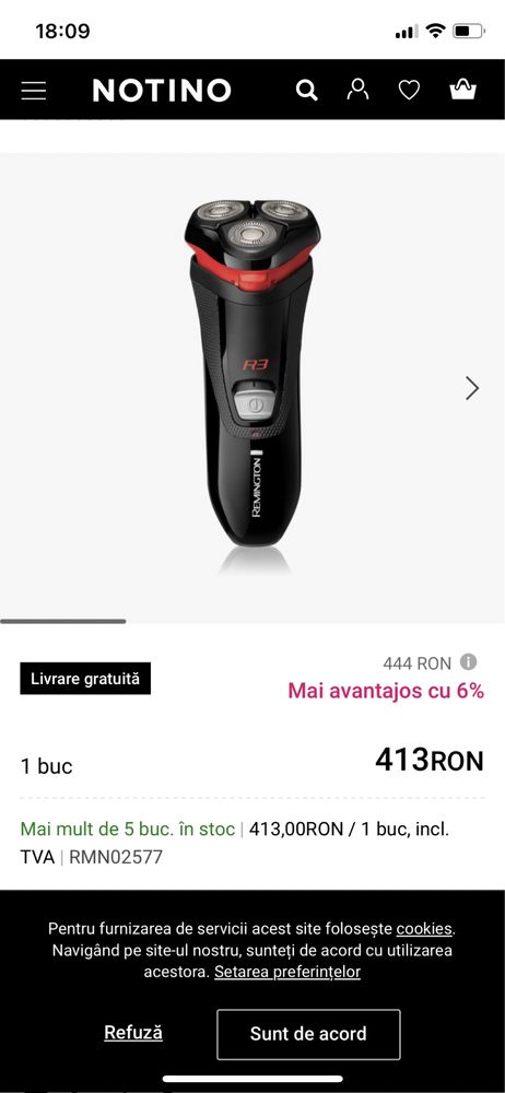 Aparat de bărbierit Remington nou/sigilat