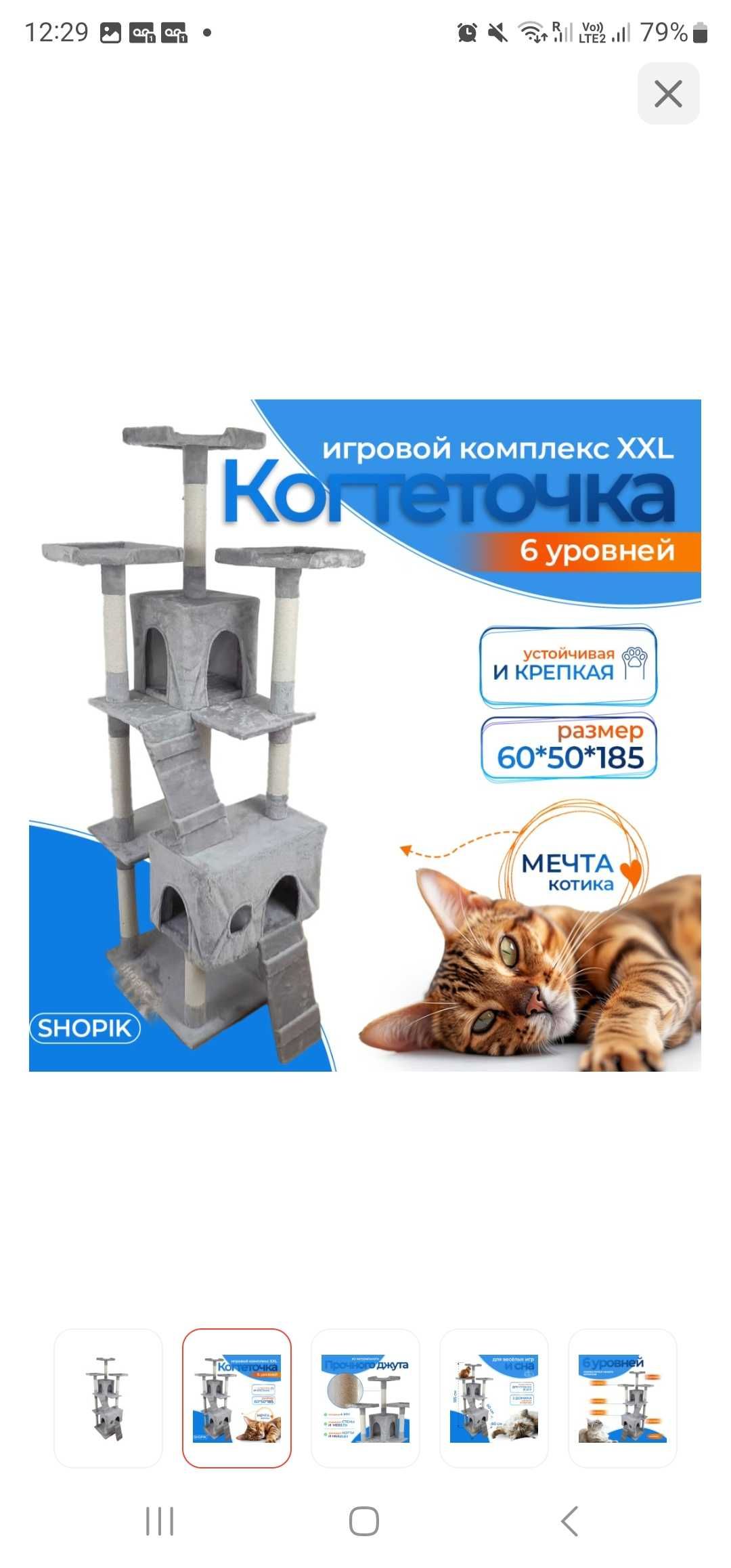 Кошачий домик с когтеточкой