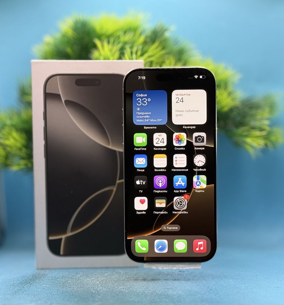 ГАРАНЦИОНЕН!!! Apple iPhone 16 Pro, 512GB, 5G, Natural Titanium