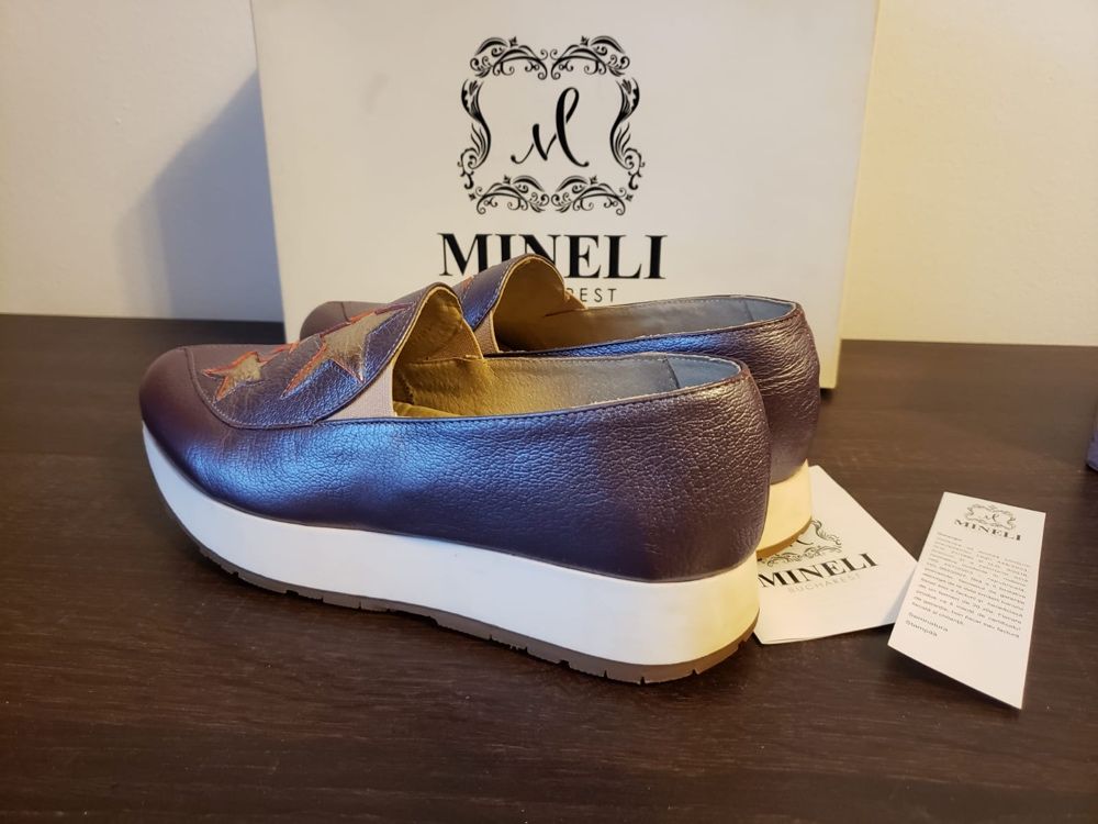 Pantofi Mineli,piele.Fara defecte