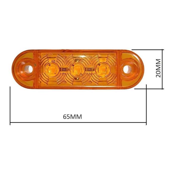 10 БРОЯ 12V 24V LED Диоден Габарит с 3 диода за бус платформа камион