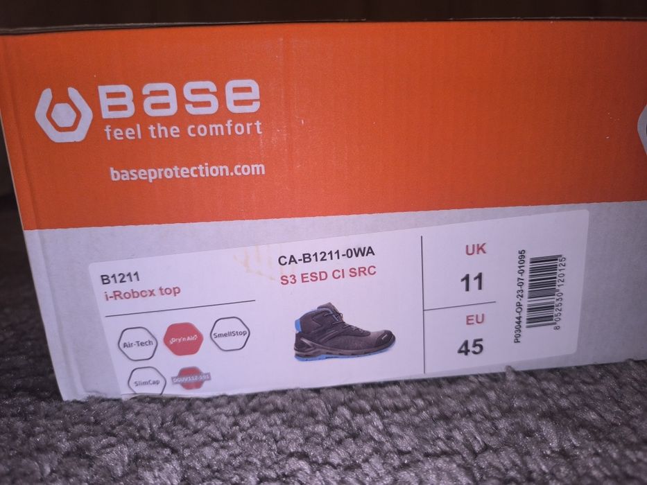 Работни обувки BASE B1211 S3 EU45