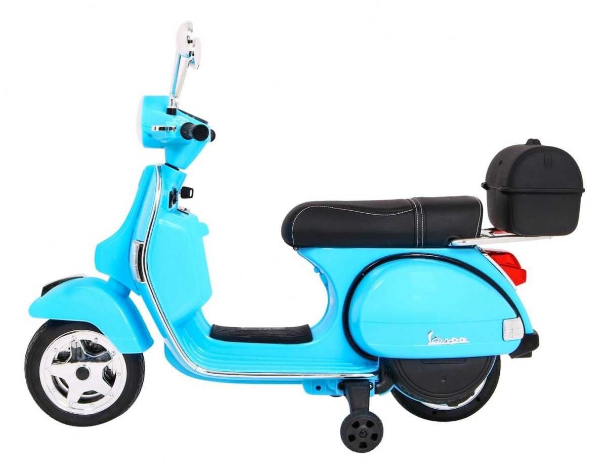 Motocicleta electrica pentru copii Scuter Vespa (PX150) Albastru