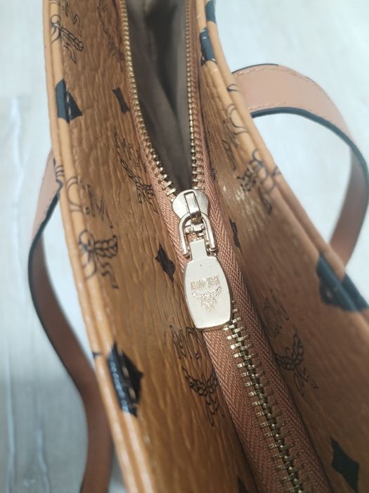 Geanta MCM maro logo