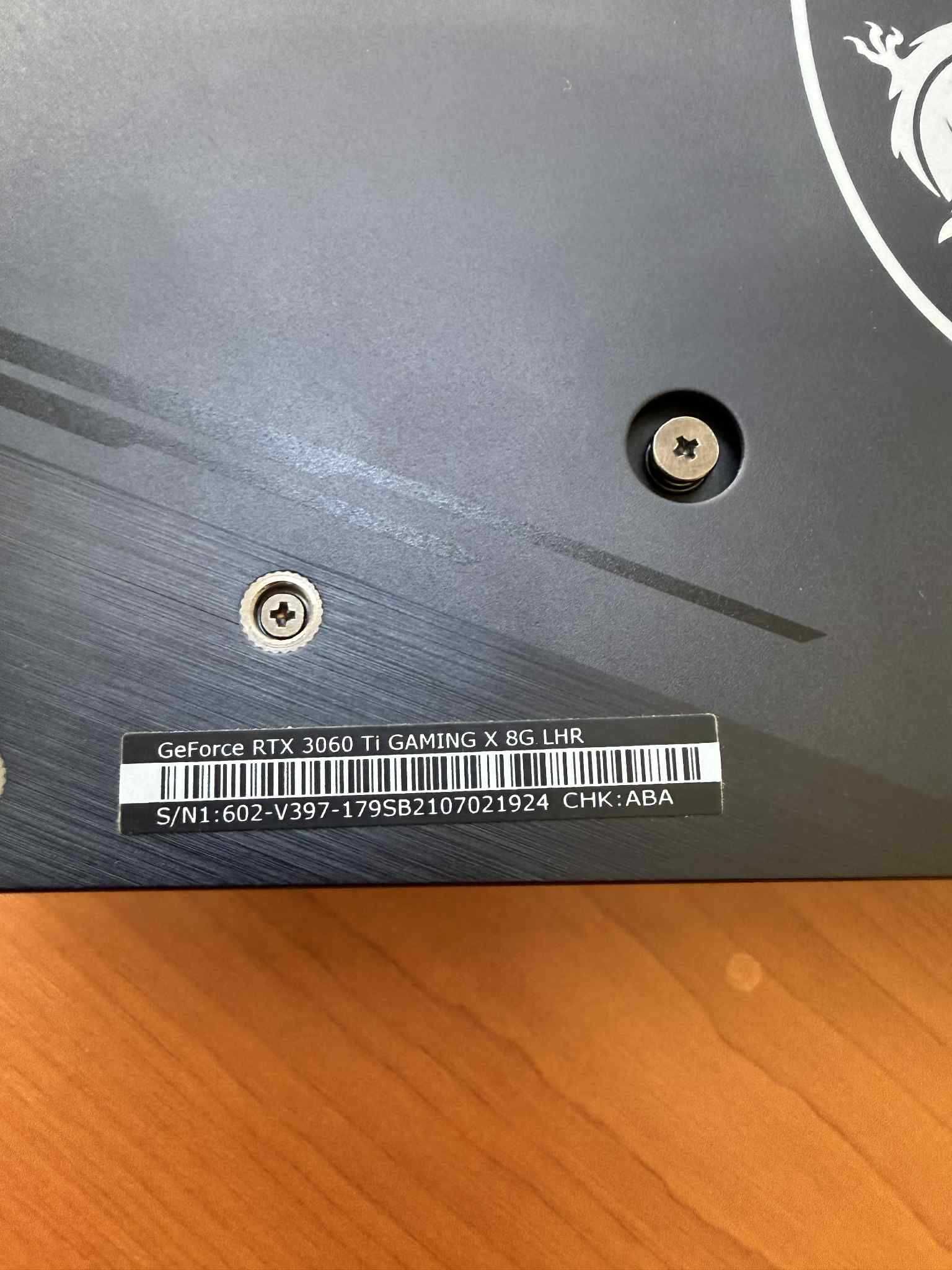 Видео карта  GeForce RTX 3060 Ti Gaming x 8G LHR
