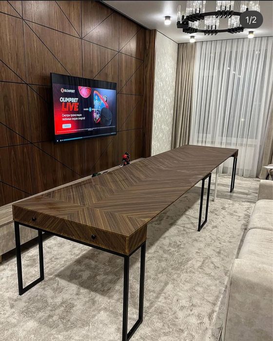 Стол Трансформер ИЗ МДФ Прочный Удобный 5-Лет Гарантия В Наличий Стул