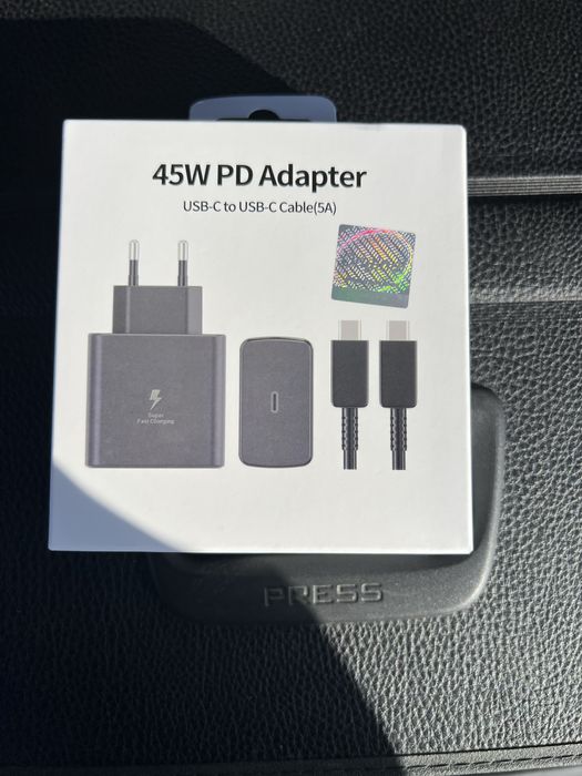 Incarcator / Adaptor priza - 45W + Cablu Tip C - Nou - Sigilat