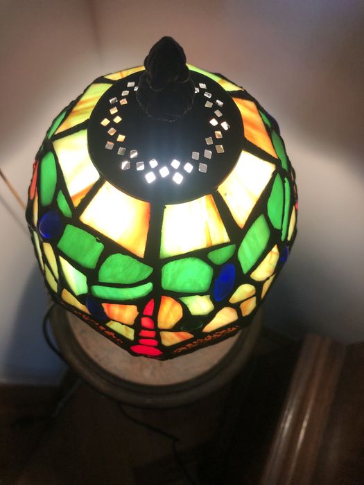 Veioza veche englezeasca ,stil Tiffany,cu libelule