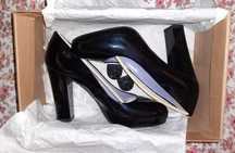 Pantofi dama piele lacuiti noi cu toc 10cm, masura 37 38, NOI, NOU