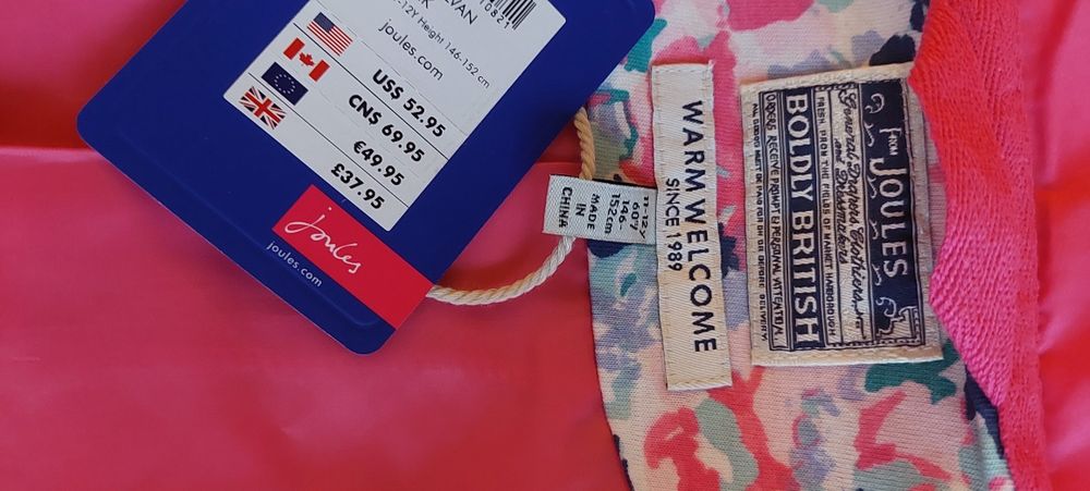 €50 Joules (Next) оригинален нов елек 11-12 г (146-152 см) или XXS