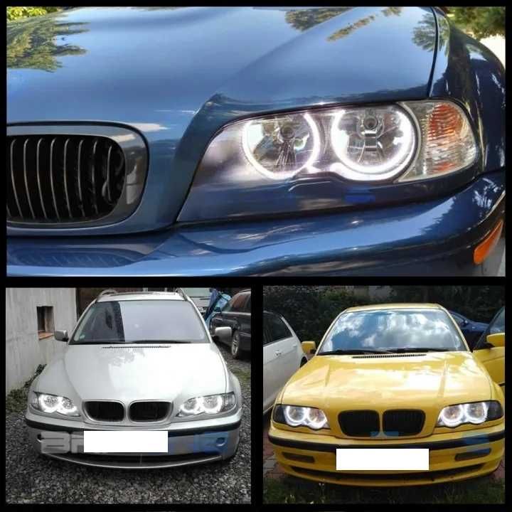 Kit inele Angel Eyes Cotton LED BMW Seria 3 E46 NFL, 131mm - 146mm