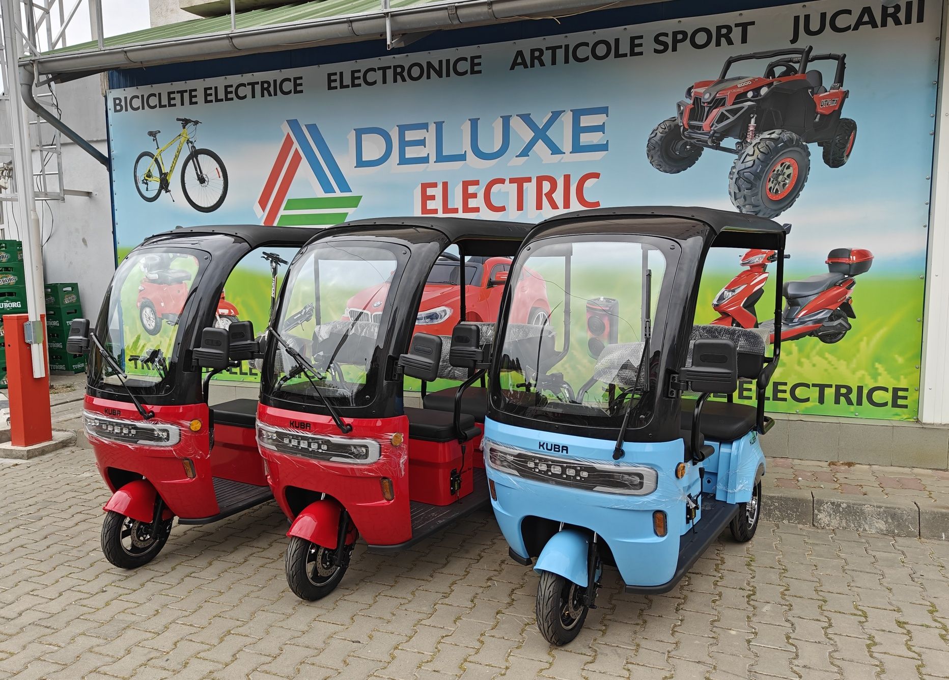 Tricicleta Electrica KUBA OPTIMUS MAX Cabina 1000W 2 locuri NOU 2024 !