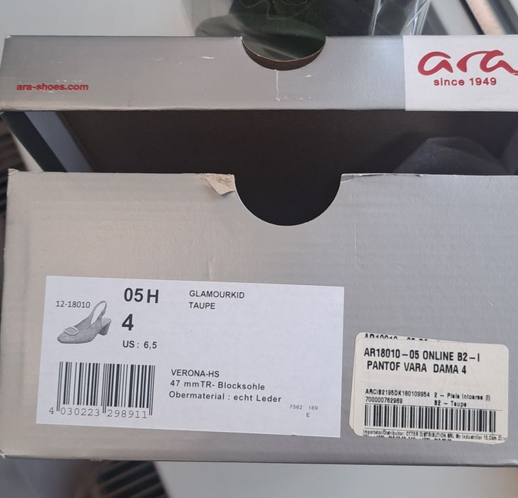 Pantofi Ara nr 37 , odată purtați