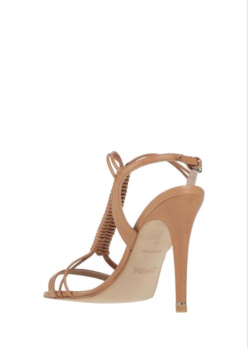 Sandale din piele naturala, culoare camel, marimea 39