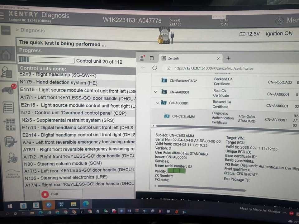 Diagnoza Xentry STAR Mercedes program instal