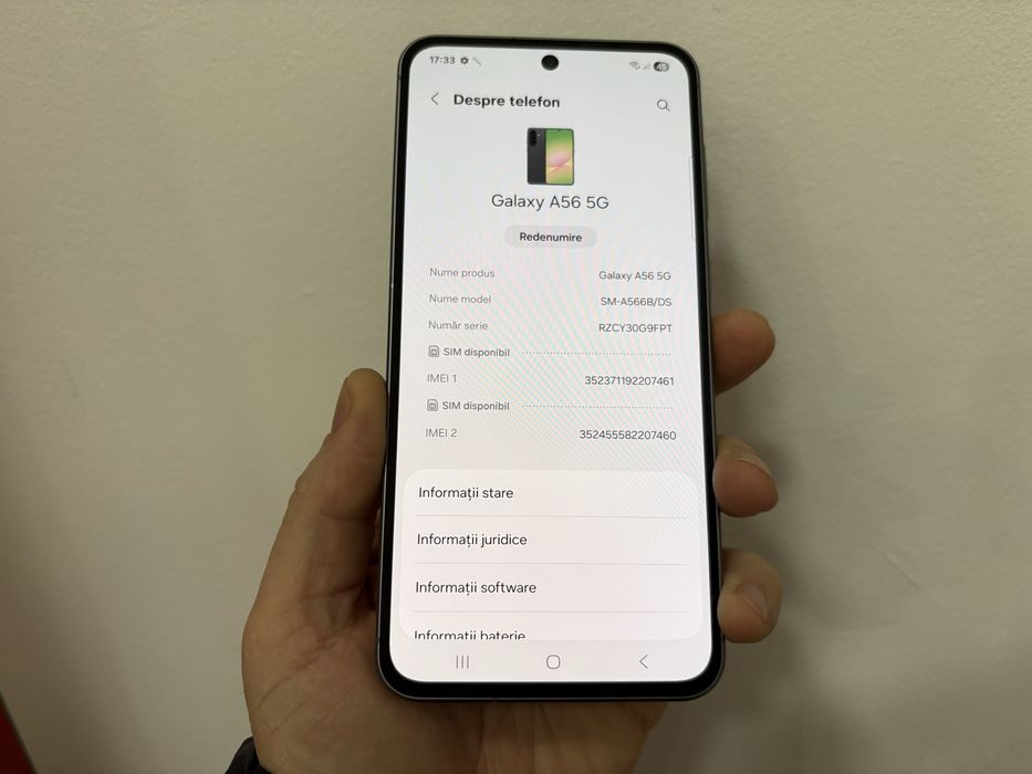Samsung Galaxy A56 5G, 128 gb, 8 gb ram, Graphite