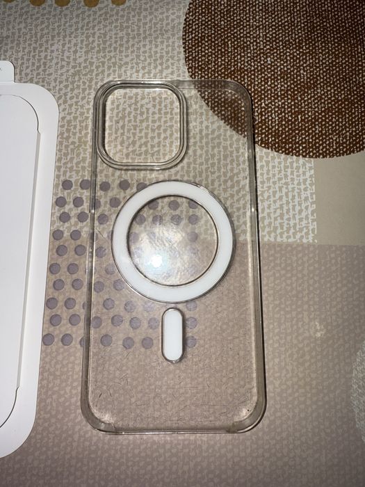 Чисто нов!Оригинален калъф Apple iPhone 15 Pro max Clear case magsafe