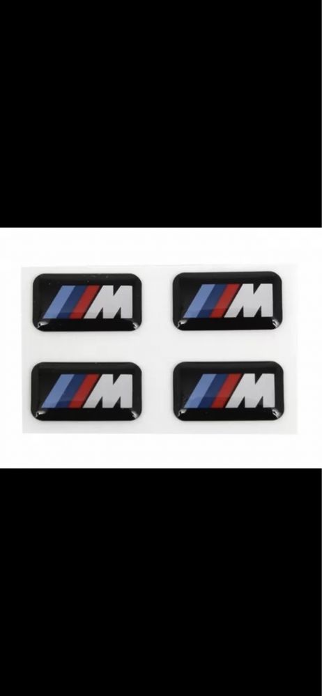 Set embleme Bmw, M pentru Jante, Volan, Ceas bord, 4 bucati/set