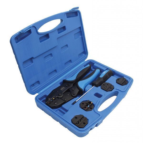 Комплект клещи за кримпване с тресчотка 4 в 1