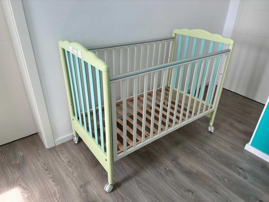 Patut lemn Pali  cu sertar + bara de protectie