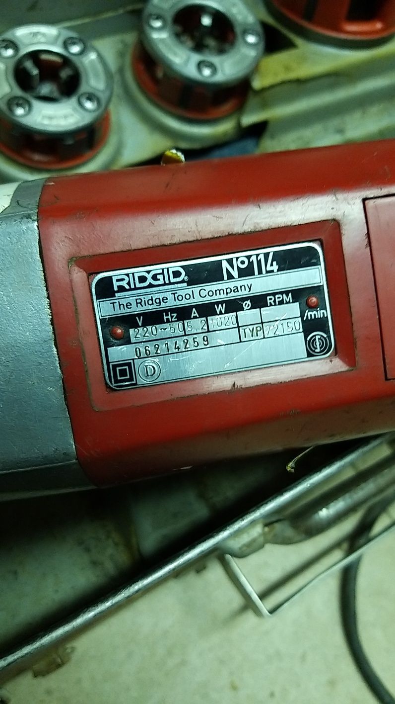 Filiera electrica ridgid 114