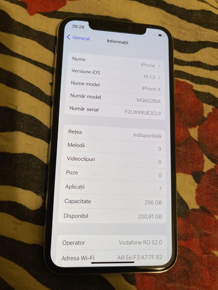 iPhone X 256 GB silver