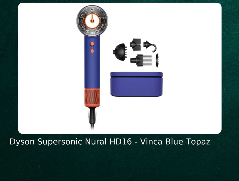 Nural Supersonic Dyson hd16.Patina.Jasper.Red velvet.Bronze.Vinka blue