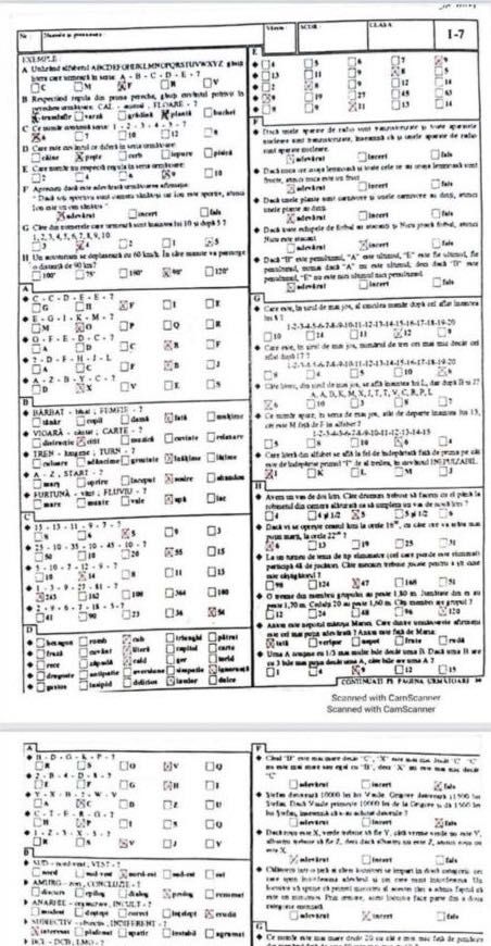 Teste psihologice M.A.I./ Mapn și penitenciar