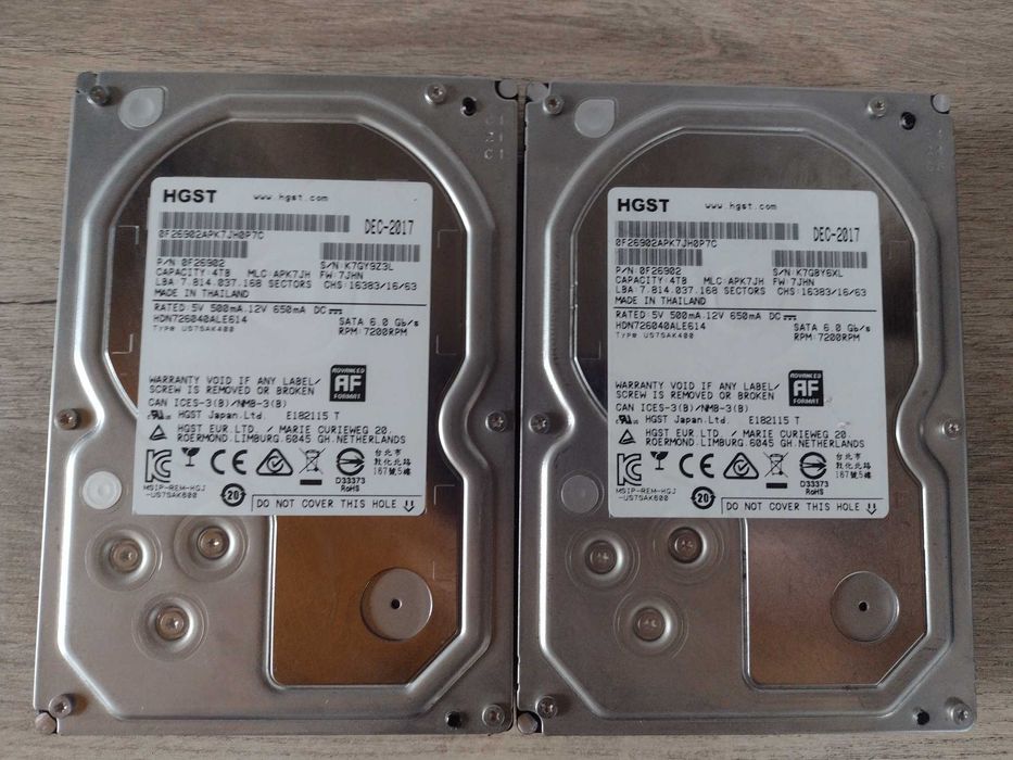 2 x  4TB HDD HGST 3.5''