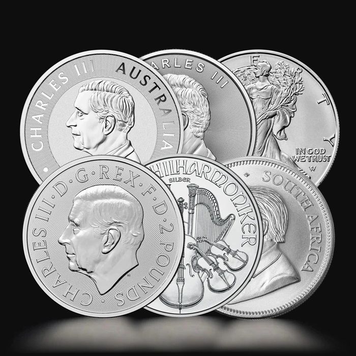 1 унция сребърна монета, различни видове