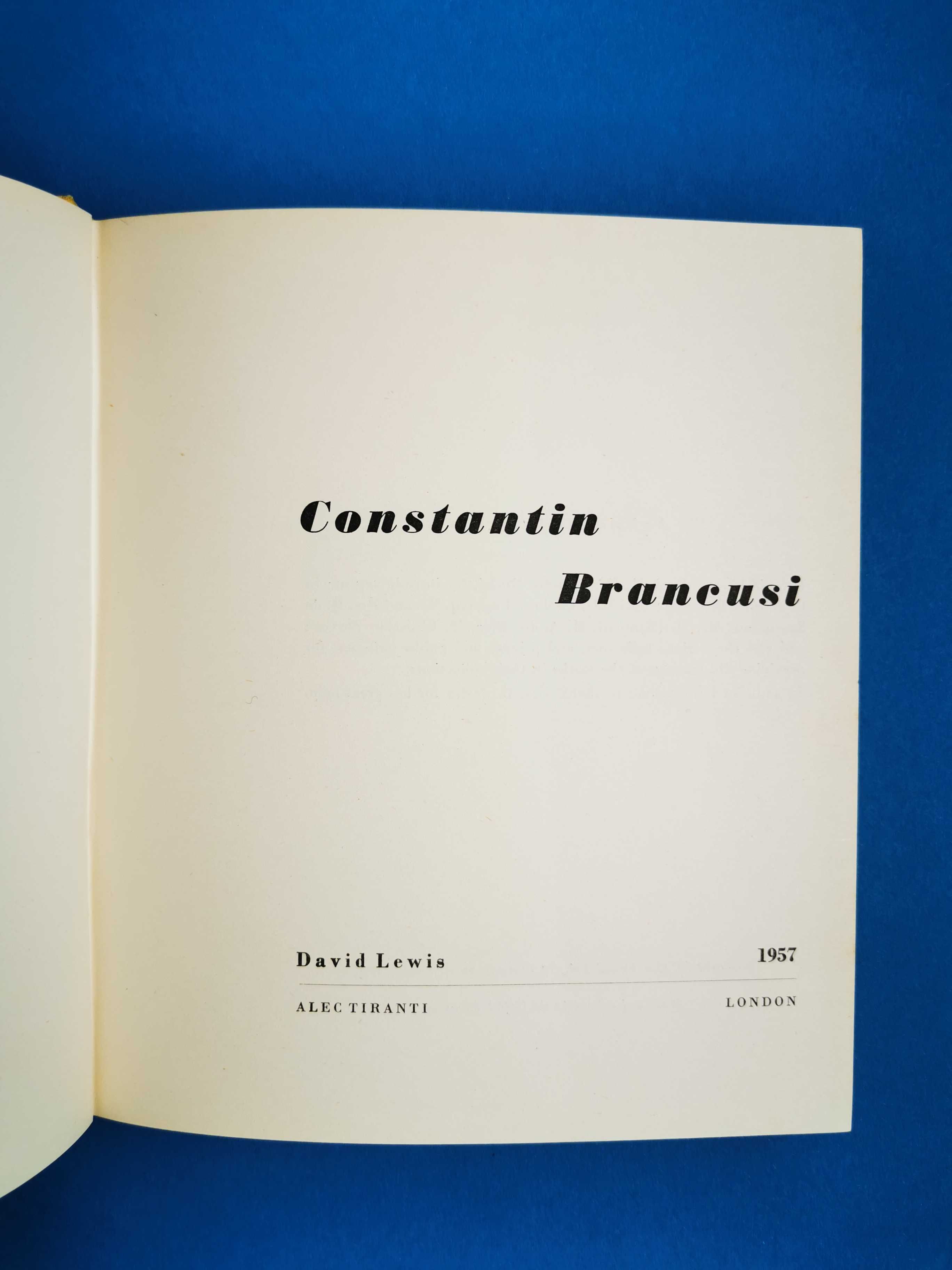 Constantin Brâncuși album arta catalog carte David Lewis 1957 rar