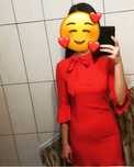 Rochie dika rosu corai inchis xs cu elastan