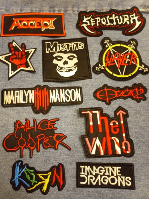 Нашивки бродирани, Rock значки