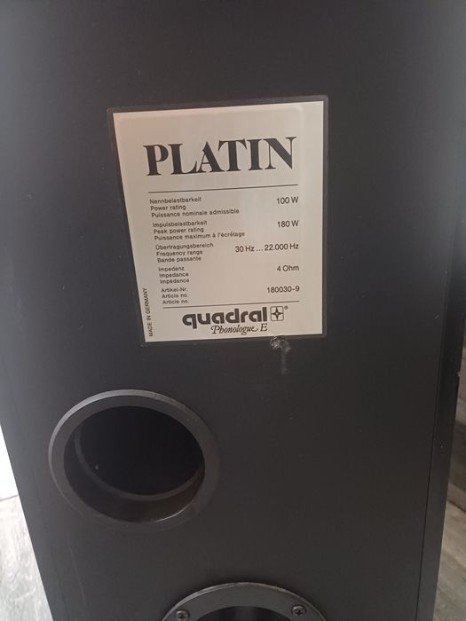 Boxe Quadral Platin Phonologue E – Made in Germany
 Quadral Platin