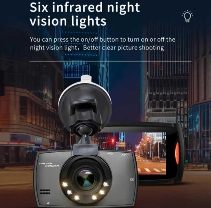 Видеорегистратор +двойно зарядно + 3м кабел+64гб карта