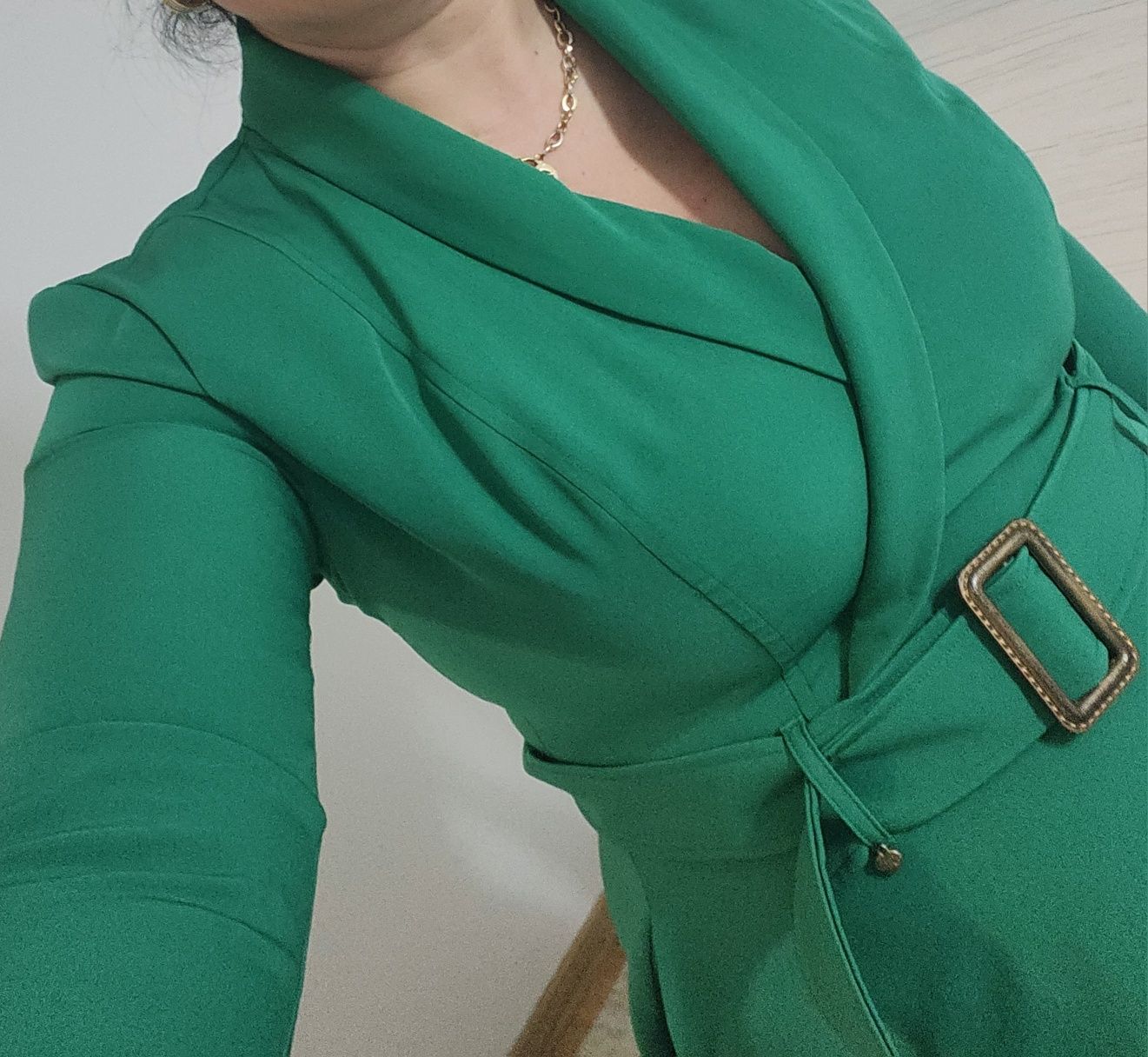 Rochie elegantă Dama verde turcoaz