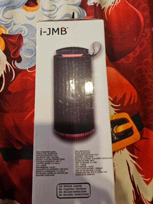 Boxă Bluetooth portabilă, I-JMB HXEIO neagră, cu lumini, bass, 17,5 cM