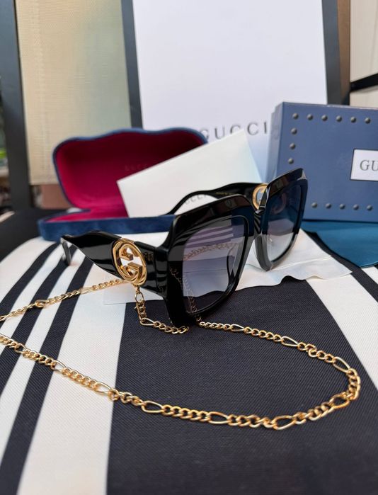 Ochelari de soare originali Gucci cu lanț GG1022S