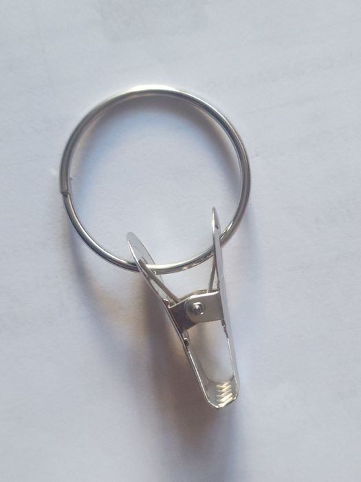 Cleme/carlige metalice pentru perdele cu inele NOU - set 10 buc