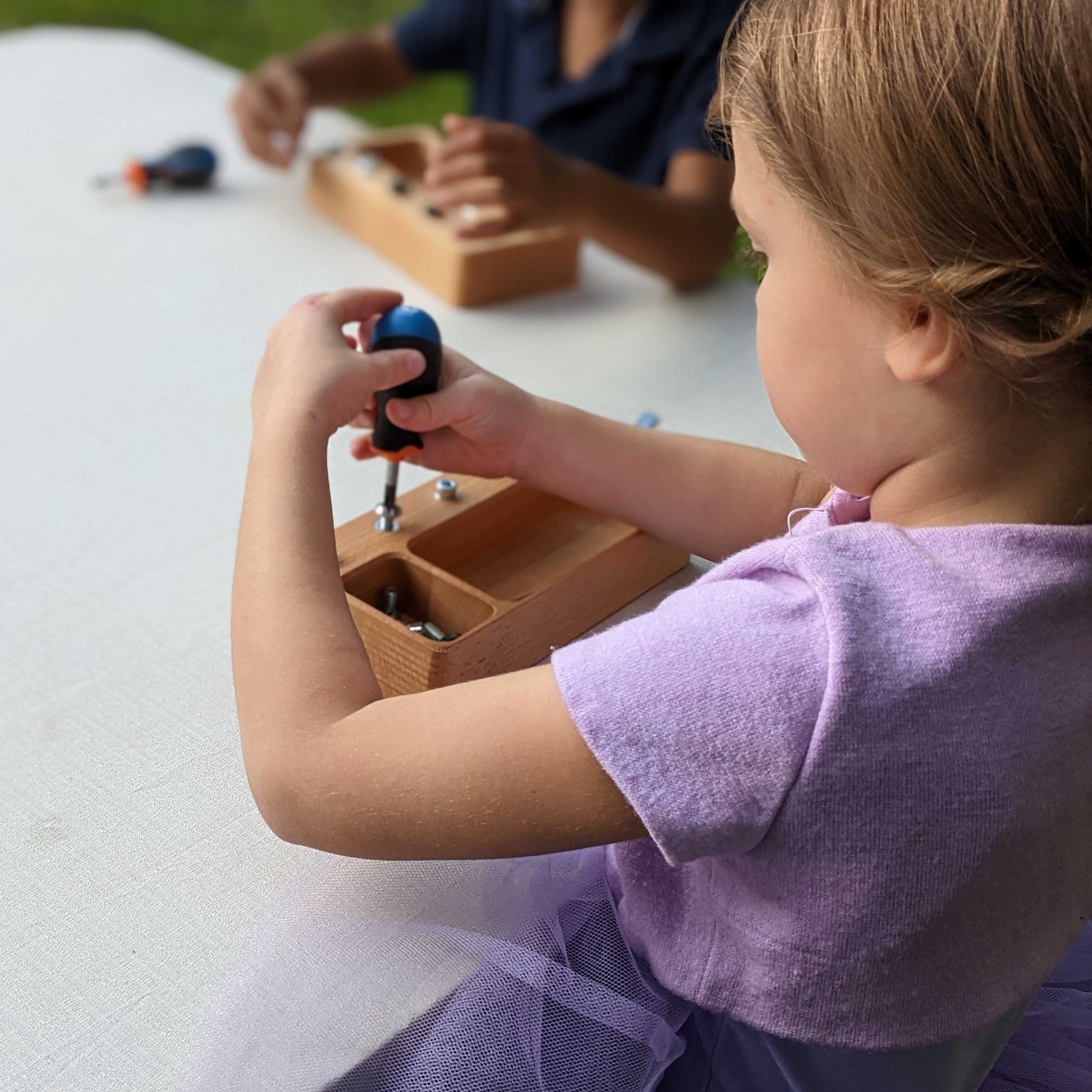 Placa Senzoriala pentru copii, Busy Board, tip Montessori, lemn masiv