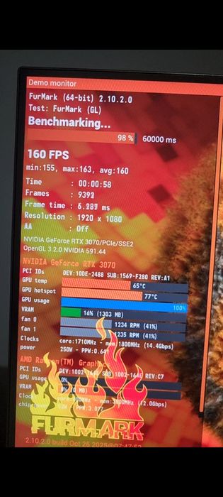 Видео карта RTX3070 Palit Jetstream