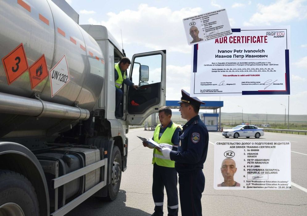 Сертификат ДОПОГ/ADR для водителей, ДОПУСК перевозка Опасных Грузов