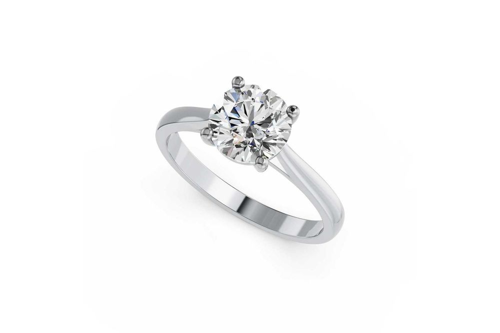 Inel cu diamant 2.00ct F-G / VS – Aur alb 14K – IGI Certificat