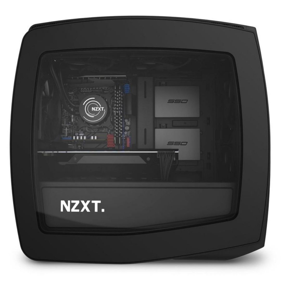 Carcasa gaming NZXT Manta Matte Mid Tower Black Window mini itx