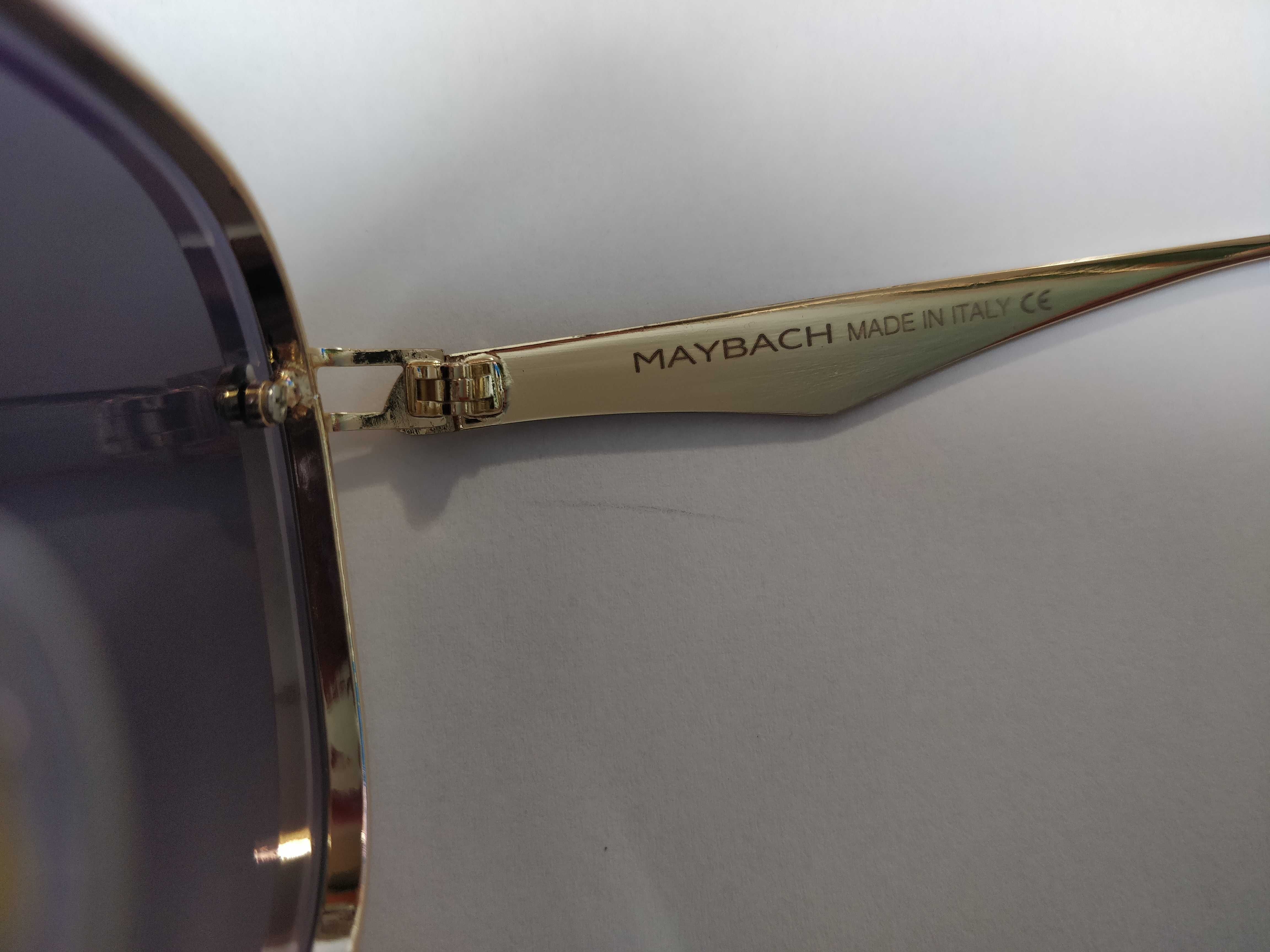 Ochelari de soare Maybach, rame negre cu auriu, lentile mov UV400