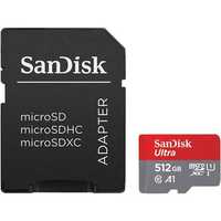 Card 512GB MicroSDXC Sandisk Ultra UHS-I Clasa 10 A1 U1 Sigilat Nou