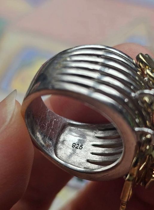 Марков сребърен пръстен с талисмани