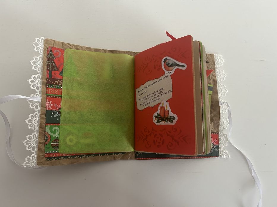 Продавам ръчно направени коледни скрапбук тефтери