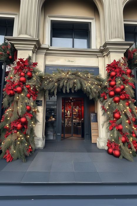 Новогоднее оформление входной группы