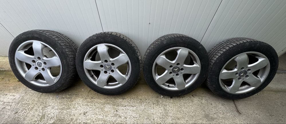 4 бр джанти Rial 16ки Mercedes 5х112 7.5J ET35 с летни гуми 205/55/16